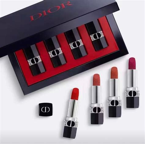 dior 676 rouge|dior mini lipstick set.